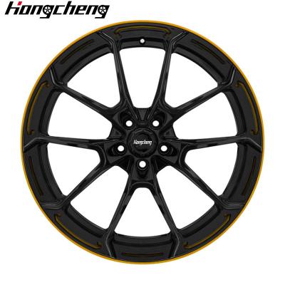 China For retrofit/upgrade forged 2 piece wheels brush15 16 17 20 inch rims 5x120 5x130 car alloy wheels for passenger car wheels rims for sale