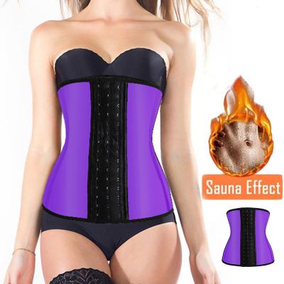 China Neoprene Waist Trainer Corset Sweat Belt Compression Waist Trimmer Antibacterial Women Sauna Weight Loss Fitness Workout Shapers for sale