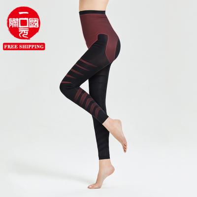 China Breathable 21 new high waist shaping pants ladies body pressure bottoming spring nine point pants and autumn tummy tight pants for sale