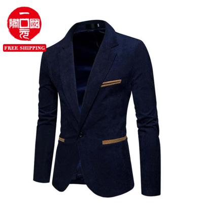 China Suits 2021 autumn and winter AliExpress trade men's casual outerwear slim fit corduroy suit of the new ones for sale