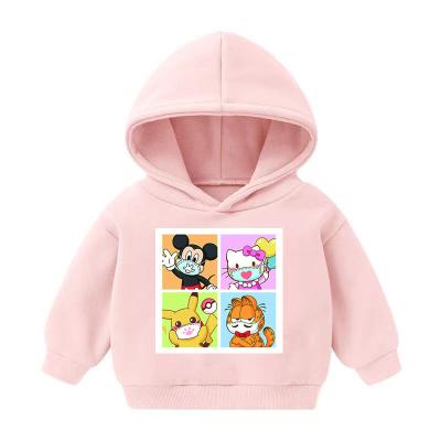 China 2021 QUICK DRY autumn and winter new children's cartoon warm long sleeve hooded coat and sweater fleece for boys and girls wholesale for sale