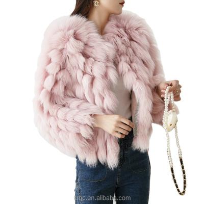 China Anti-wrinkle new  Popular Winter leather Real fox Fur Coat luxury For Women for sale