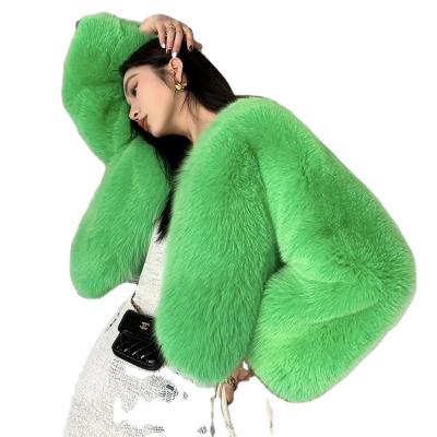 China Anti-wrinkle 2023 NEW 20colours Winter Real women's fox fur Coat luxury For Women for sale