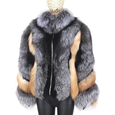 China Anti-wrinkle 2022 winter fashion women real fur coat leather luxury jacket natural plus size coat for sale