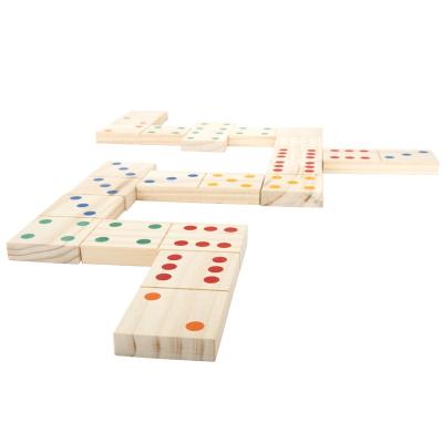 China Pinewood WOODNB Wholesale Outdoor Game Custom Wooden Educational Toys Domino Blocks Set Domino Yard Game for sale