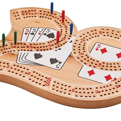 China WOODNB Classic Style 29 Wooden Cribbage Board Game with 3 Lines for sale