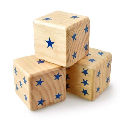 China Pinewood WOODNB Large Dice Wooden Outdoor Lawn Game Extra Large Numbered Large Dice Adult Dice Yard Blocks Games for sale