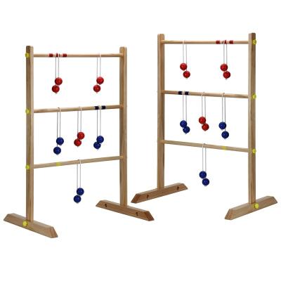 China Eco-Freindly WOODNB Yard Sport Game Ladder Toss Set Wooden Ball Toss Game DIY Ladder Golf for sale