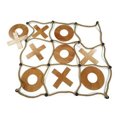 China Pinewood/MDF WOODNB Giant Wooden Tic Tac Toe Game (All Weather) | 3ft x 3ft | Large Wood X and O Pieces with String Game Board | Large outside tic for sale