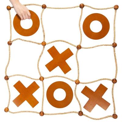 China Pinewood/MDF WOODNB Giant Lawn Game Wooden Tic Tac Toe Game for sale