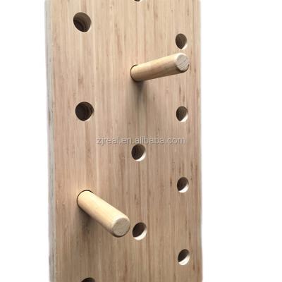 China Exercise WOODNB Peg Board Wooden Climbing Wall Mounted Yoga for sale