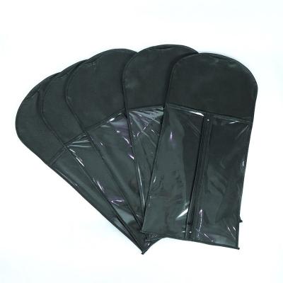 China Zipper 290*600mm Hair Packaging Black Wig Bags With Zipper for sale