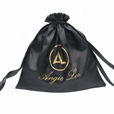 China Drawsting Brand Logo Custom Drawstring Gift Personal Packaging Bag Custom Wig Storage Bag for sale