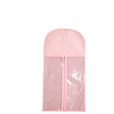 China Wholesale Zipper Wig Packaging Bag Pink Dust Bag For Hair for sale