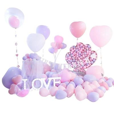 China Durable 12 Inch Mother's Day Wedding Party Decoration Rose Heart Shape Latex Valentines Day Balloons for sale