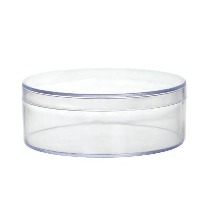 China Durable Round Case Food Grade Clear Acrylic Empty Plastic Candy Containers For Kids for sale