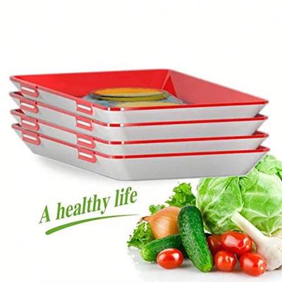 China Eco-friendly wholesale creative red tray of fresh food for sale