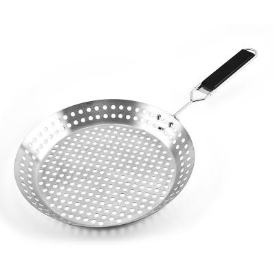 China General use for Gas and Induction Cooker Camping Gas Camping Stainless Steel Grill Bottom Non Stick Round Flat Bottom BBQ BBQ Grill Pan for sale