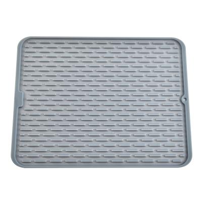 China Sustainable Silicone Sink Patting Silicone Dish Drying Silicone Mat for sale