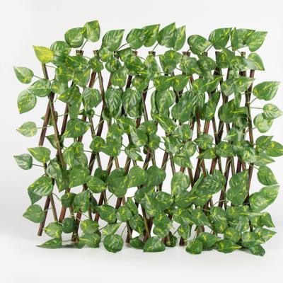 China Modern Artificial Privacy Fence Screen Leaf Grass Hedge Panels Wall Mat Indoor Outdoor Decorative Plant for sale