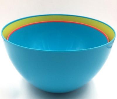 China CLASSIC High Quality Double Color Salad Bowl With Logo PP Salad Cerea Double Color Bowl Home Restaurant for sale