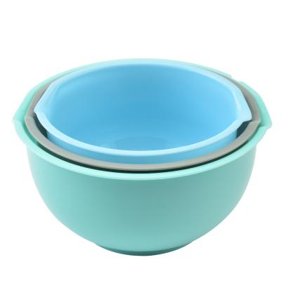 China Disposable Mixing Bowl Set Colorful Plastic Kitchen Soup Salad Mixing Bowl Chinese Serving Set High Quality PP for sale