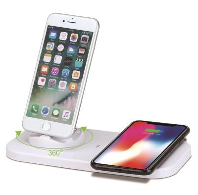 China Multifunctional Portable 3 in 1 Universal Qi Wireless Dock Station Charger Charging Stand for Iphone Earphone for sale