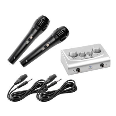 China Microphone Handheld Dual Input Microphone Audio Sound Mixer for Amplifier and Microphone Karaoke Mixer for sale