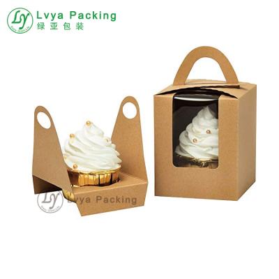 China Good Quality Handmade Custom Food Grade Cardboard Brown Kraft Paper Box With Clear Window for sale