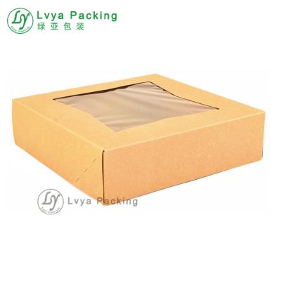 China Custom Recyclable Take Out Disposable Food Paper Sushi Salad Sandwich Packaging Box With Window for sale