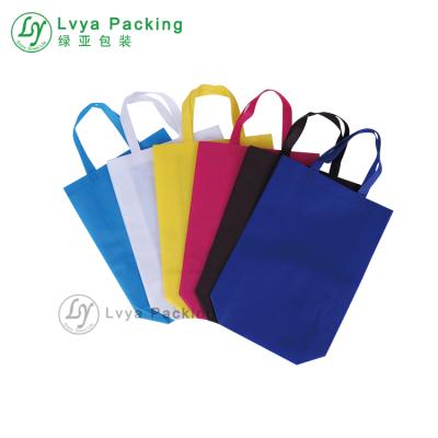 China Handled Recyclable Laminated Nonwoven Non Woven PP T-shirt Bag Tote Bag Grocery for sale