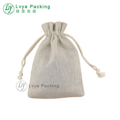 China Cotton Fabric Drawstring Muslin Handled Wholesale Bag For Packaging for sale