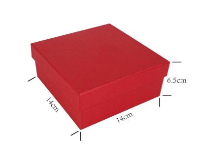 China Present Red Stain Ring Jewelry Paper Greeting Cards Gift Box Recyclable Packaging With Inner Ribbon for sale