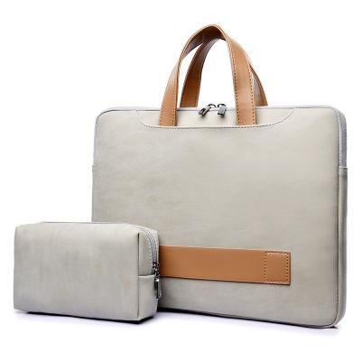 China New-fashion new product waterproof nylon factory selling portable lightweight computer bag leather notebook bag wholesale for sale