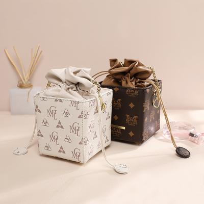 China PU New Arrival Women String Handle Cross - Body Handbags Pinch Bucket Bag Box Handbags for sale