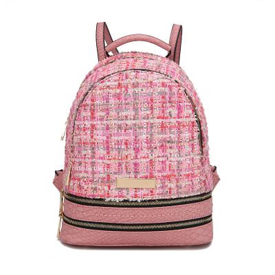 China waterproof customizable cheap pink pu leather school backpack for girls for sale