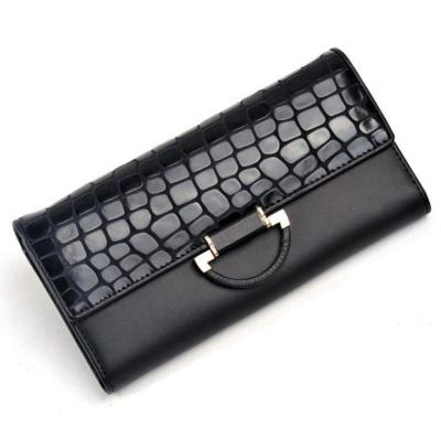 China Wallet Factory Classic Fashionable Crocodile Grain Leather Wallet for sale