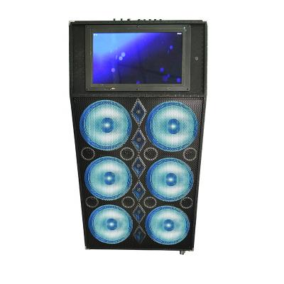 China 15 Inch Wireless Stage Display Screen Audio Speaker With Microphone Wireless Mobile Outdoor Stretch Bar Video-Audio Speaker for sale