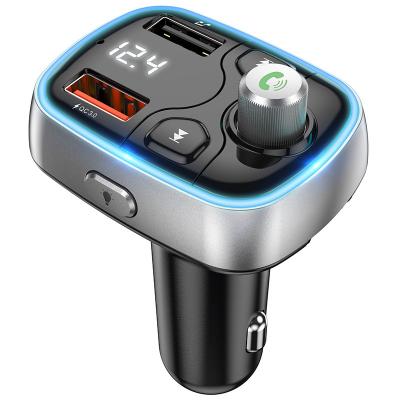 China Blue Car MP3 Player OEM Tooth BT Car Kit Mini Fast 12V 24V Dual USB Ports Car Charger Radio Handsfree FM Transmitter for sale