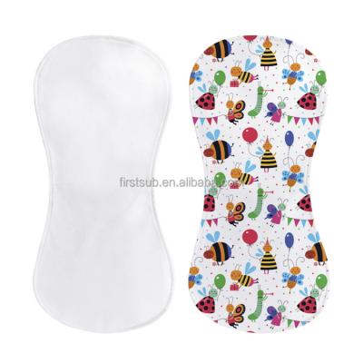 China High Quality Cheap Polyester Sublimation Baby Burp Soft Fabric Polyester Baby Peanut Burp Fabric Blank for sale