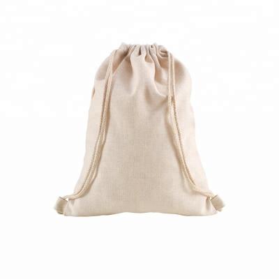 China Sublimation Anti-theft Hot Sale Blank Canvas Drawstring Bag for sale