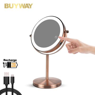 China Lighted Light Fixture With Dimmable Bulbs For Vanity Table Set Metal Frame Desk Stand LED Vanity Lighted Makeup Mirror for sale