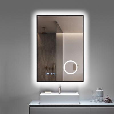 China Mirror Magnifying Waterproof Smart Bathroom Led Backlit Wall Mounted Fogproof Makeup Mirror With Lights for sale