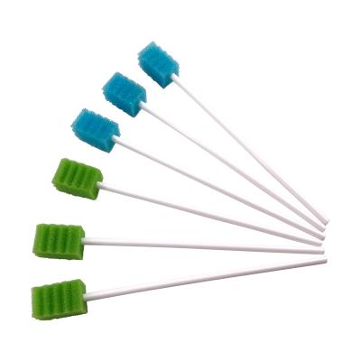 China Hospital and Personal Care Disposable Zigzag Shape Sterile Treated Oral Cavity Mouth Cleaning Swab With Toothpaste for sale