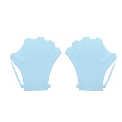 China Webbed Comfortable Swimming Gloves Silicone Adult Speed ​​Up Paddling Junior Learning Diving Equipment Duck Palm for sale