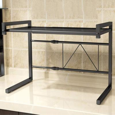 China Sustainable Hot Sale Metal Stand Type Microwave Oven Shelf Rack Carbon Steel Kitchen Storage Rack for sale