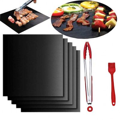 China Easily Cleaned 2022 New Discounted 0.20mm Thickness 40*33cm Non-Stick Barbecue Grill Mat For BBQ for sale