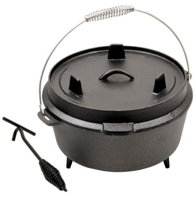 China General use for hot sale Amazon gas and induction cooker outdoor camping cooking pots cast iron cookware dutch oven pot for sale