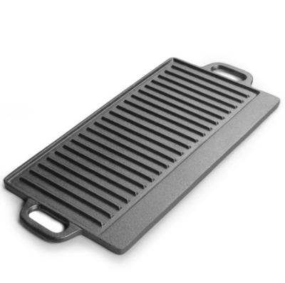 China Sustainable Hot Selling Amazon Cast Iron Square Griddle, BBQ Grill Pan, No Stick Cast Iron Grill Pan for sale