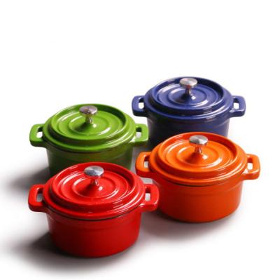 China Viable Enamel Mini Pot Cast Iron Cookware of Enamel Cookware Cast Iron Kitchenware for sale